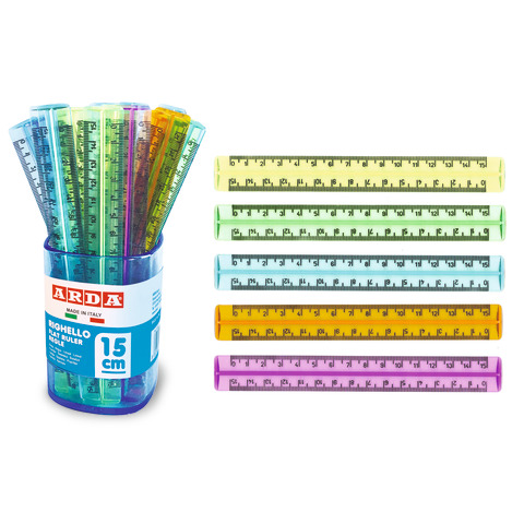 Espositore 90 righelli Arda colori e dimensioni assortiti 9004P